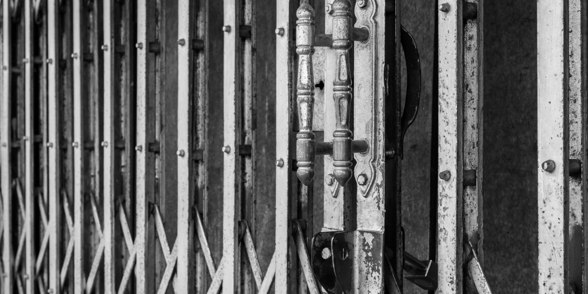 Old style steel door in Thailand